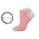 Kvalitné dámske bavlnené ružové členkové ponožky