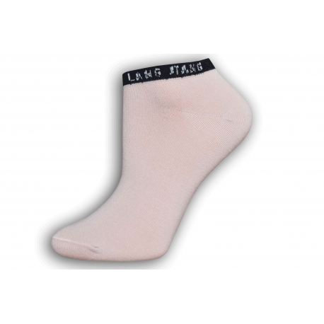 Bledé púdrové členkové dámske ponožky