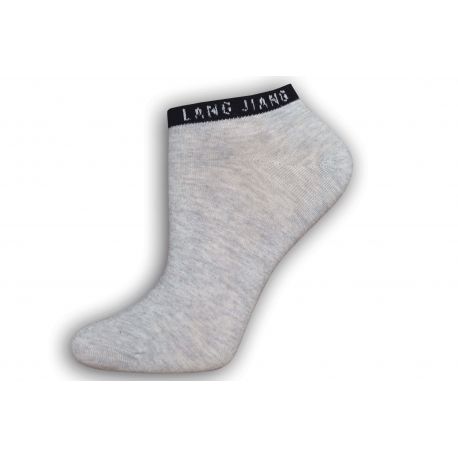 Bledé sivé členkové dámske ponožky