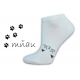 Veselé ponožky na leto s mačičkou-maslové