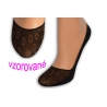 Balerínkové vzorované ponožky - hnedé