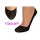 Balerínkové vzorované ponožky - čierne