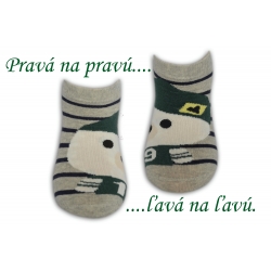 Chlapčenské bavlnené ponožky na leto-bl.sivé