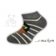Chlapčenské bavlnené ponožky na leto-sivé