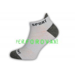 IBA 39-42! Perforované biele športové ponožky