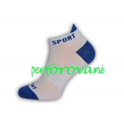 IBA 43-46! Perforované biele športové ponožky