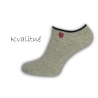 Luxusné nízke  pánske ponožky - sivé