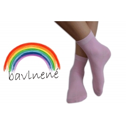 IBA 24-27! Jednofarebné bledo-ružové detské ponožky