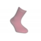 Jednofarebné bledo-ružové detské ponožky
