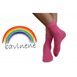 IBA 24-27! Ružové jednofarebné detské ponožky