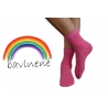 Ružové jednofarebné detské ponožky