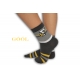 Tmavo-sivé chlapčenské ponožky s futbalom