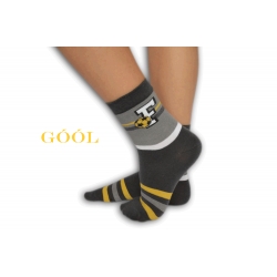 IBA 24-27! Tmavo-sivé chlapčenské ponožky s futbalom