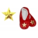 Darček na vianoce – červené papuče s hviezdou