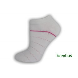 IBA 35-38! Bambusové krátke ružové ponožky
