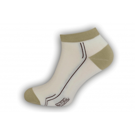 98% bavlnené pánske ponožky - smotanové