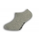 Sivé kotníkové ponožky s nápisom