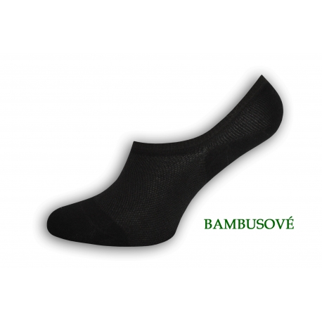 Bambusové neviditeľné čierne ponožky