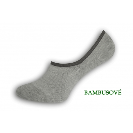 IBA 39-42! Bambusové neviditeľné sivé ponožky