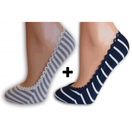 Bl.hnedé + modré balerínkové ponožky
