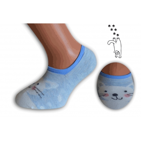 Modré neviditeľné detské ponožky