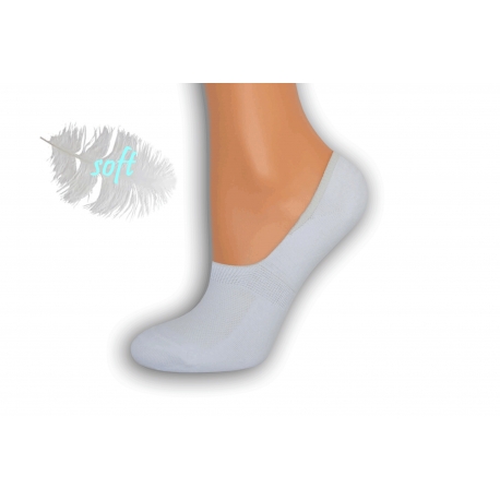 Biele neviditeľné dámske ponožky
