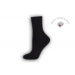 Klasické čierne bavlnené ponožky