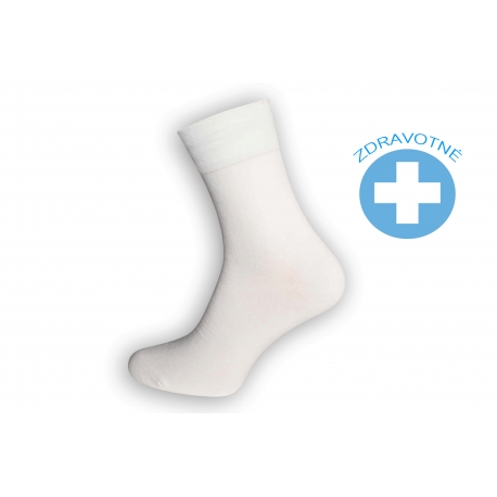 Biele pánske zdravotné ponožky