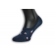 Modré perforované pánske ponožky s loďkami