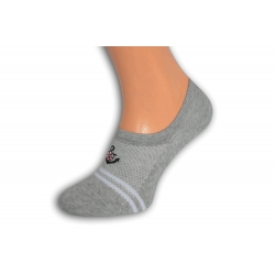 IBA 43-46! Sivé perforované pánske ponožky s kotvou