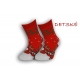 Detské vianočné teplé ponožky - červené
