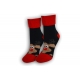 Dámske vianočné ponožky s lemom – čierne