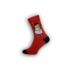 Červené vianočné ponožky so snehuliakom