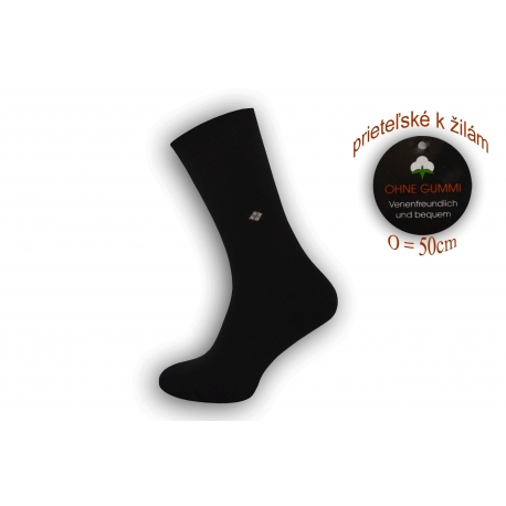 Flexibilné ponožky priateľské k žilám - čierne