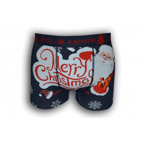 Modré vianočné boxerky s veľkým obrázkom