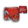 Červené vianočné boxerky so sobmi