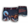 Modré vianočné boxerky so sobmi