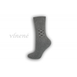 Vlnené dámske ponožky - sivé