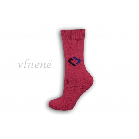 Vlnené dámske ponožky - ružové