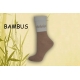 Kapučínové bambusové ponožky so vzorom