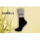 Čierne bambusové ponožky so vzorom