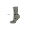 Teplé dámske ponožky s nórskym vzorom – sivé