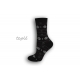 Teplé dámske ponožky s nórskym vzorom – čierne