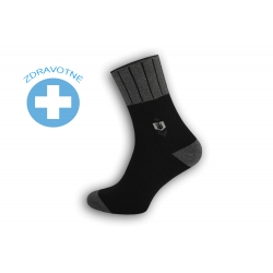 IBA 44-47! Teplé lacné zdravotné ponožky - čierne