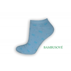Bambusové modré krátke ponožky