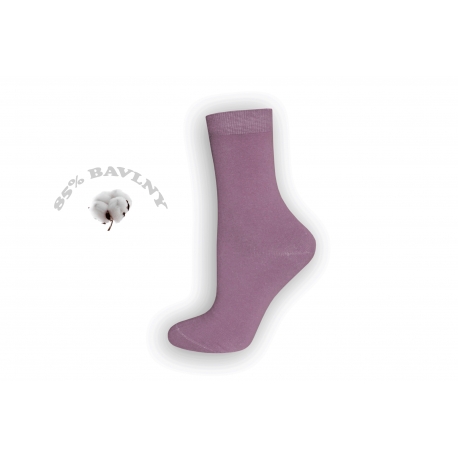 Dámske bavlnené kvalitné fialové ponožky vysoké