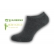 95%-né bambusové členkové ponožky - tm.sivá