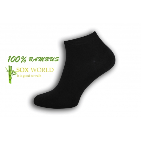100%-né čierne bambusové ponožky