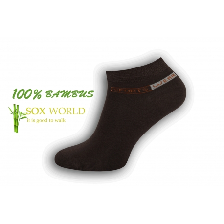 95% bambusové hnedé ponožky
