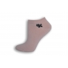 Ružové členkové ponožky s mačičkou